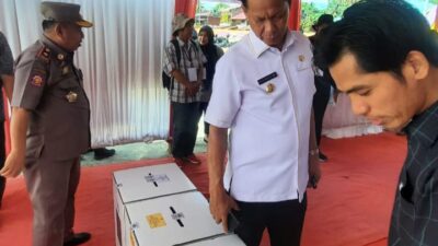 Pj Bupati Enrekang Hadiri Simulasi Pemungutan dan Penghitungan Suara Pemilu 2024