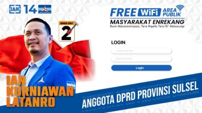 Ian Latanro Luncurkan Wifi Gratis di Area Publik Kota Enrekang