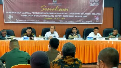 KPU Enrekang Sosialisasi Tahapan Pilkada, Mursalim Sampaikan Pesan Pj Bupati