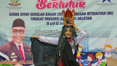Afrah Siswi Asal Enrekang Juara Lomba Bertutur SD/MI Tingkat Provinsi