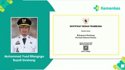 Enrekang Raih Sertifikat Bebas Frambusia 2025