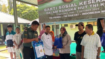 Baznas Gandeng Kodim 1419 Enrekang Berbagi Sembako untuk Kaum Dhuafa