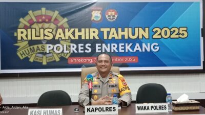 Gelar Konferensi Pers Akhir Tahun, Polres Enrekang Paparkan Capaian Kinerja Selama Tahun 2025