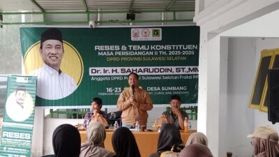 Di Hadapan Konstituen, Saharuddin Komitmen Kawal Perbaikan Jalan Poros Sudu - Curio