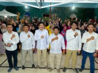 Rusdin Tabi Rayakan HUT Gerindra ke-18 di Enrekang dengan Musik Bambu